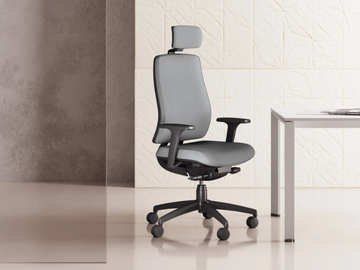 OSCAR - Swivel fabric office chair with armrests by Las Mobili - view 2